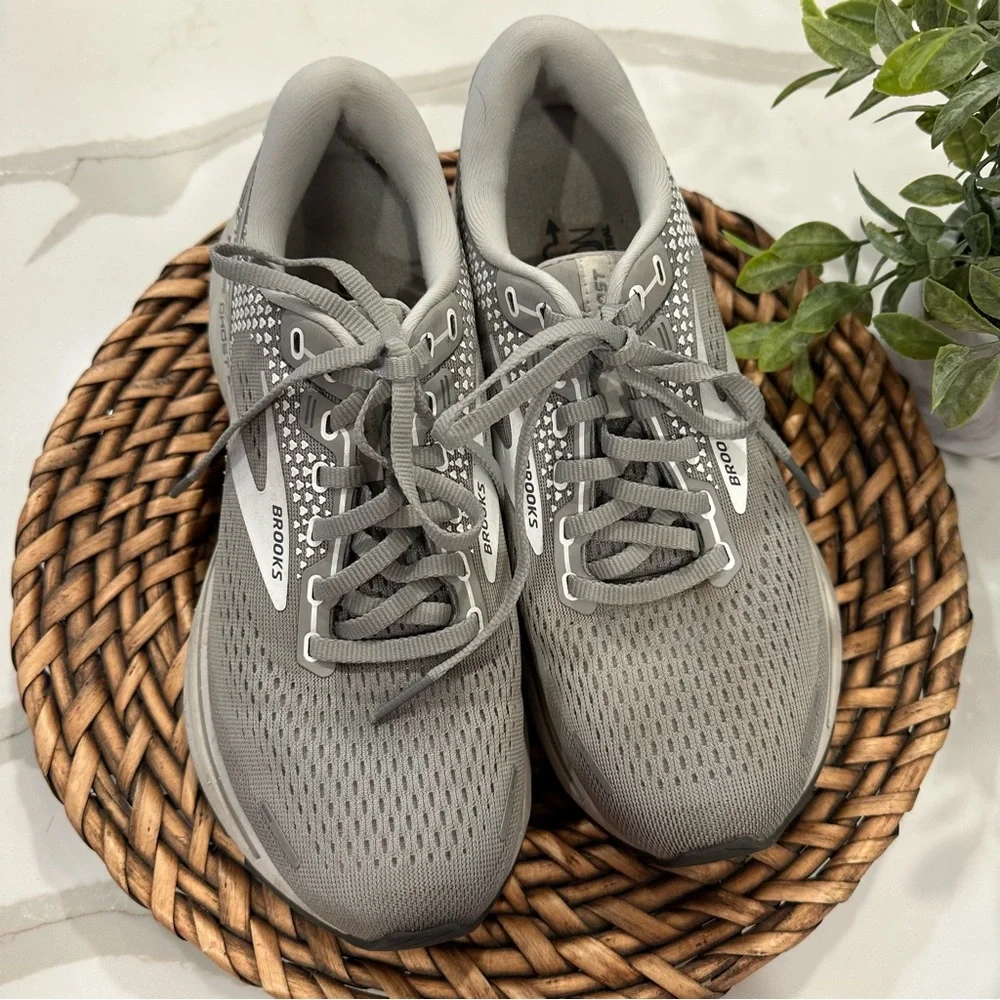 Brooks Ghost 14 Running Shoes, Grey, Women's 8 - Picture 3 of 10